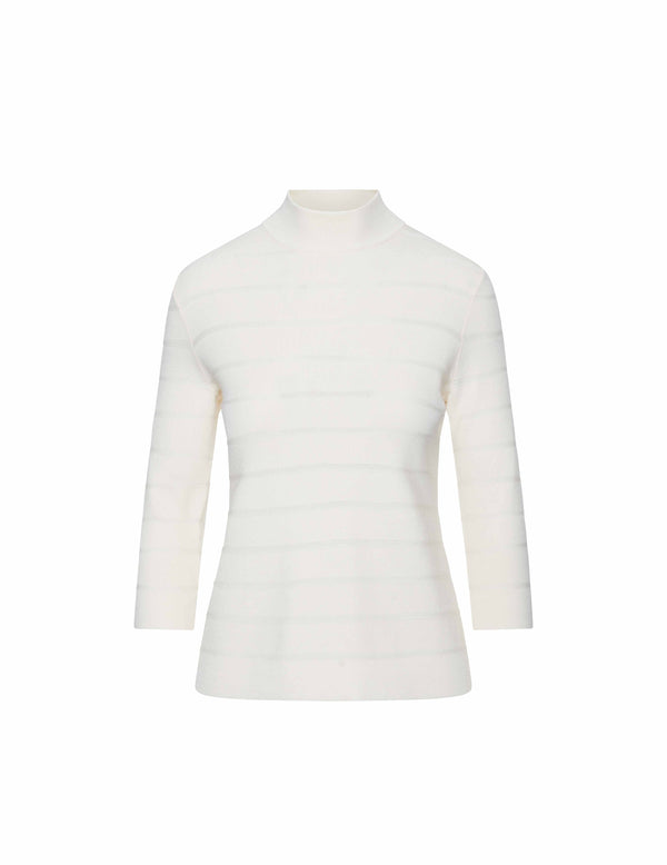 anne klein Mock Neck Top- Sale Anne White
