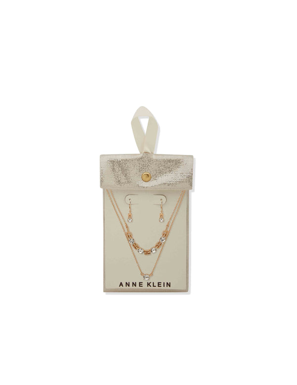 anne klein Multichain Necklace Set