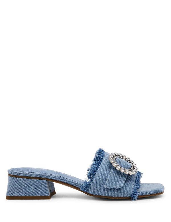 Anne Klein Nahla Crystal Sandal Denim