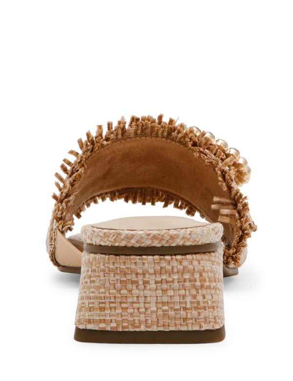 Anne Klein Nahla Crystal Sandal Natural Raffia