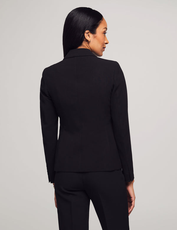 Anne Klein Notch Collar 2 Button Jacket Anne Black