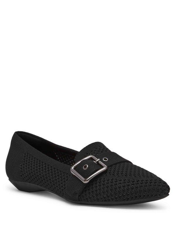 anne klein Oakland Loafer Sandal Black Knit