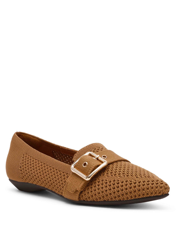 anne klein Oakland Loafer Sandal Camel Knit