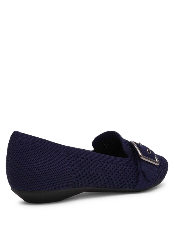 Anne Klein Oakland Loafer Sandal Navy Knit