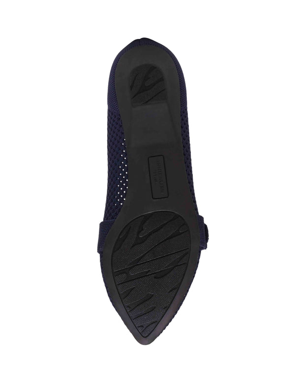 Anne Klein Oakland Loafer Sandal Navy Knit