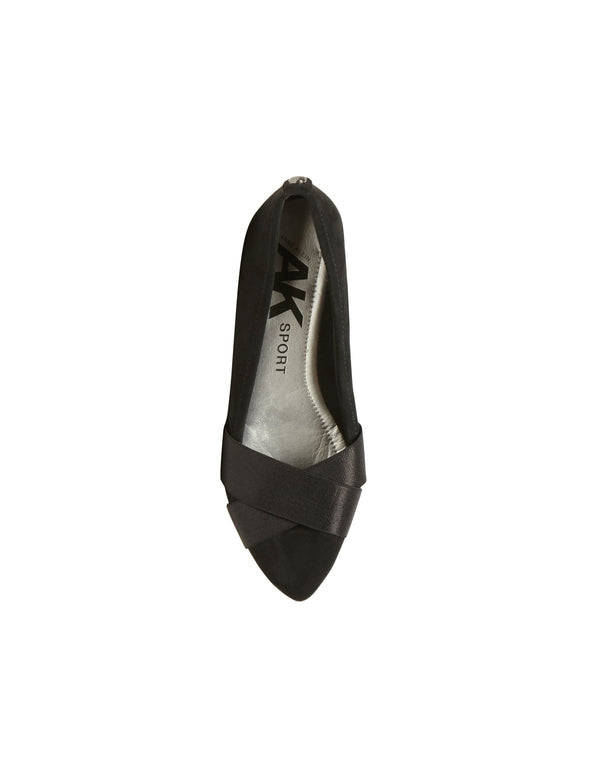 Anne Klein Oalise Flat Black Fabric