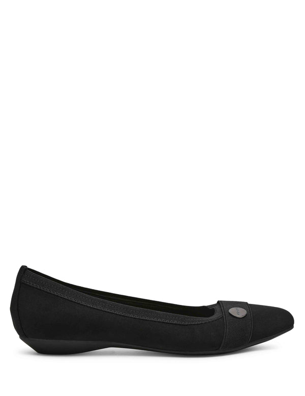 Anne Klein Occuria Comfort Flat Black Stretch