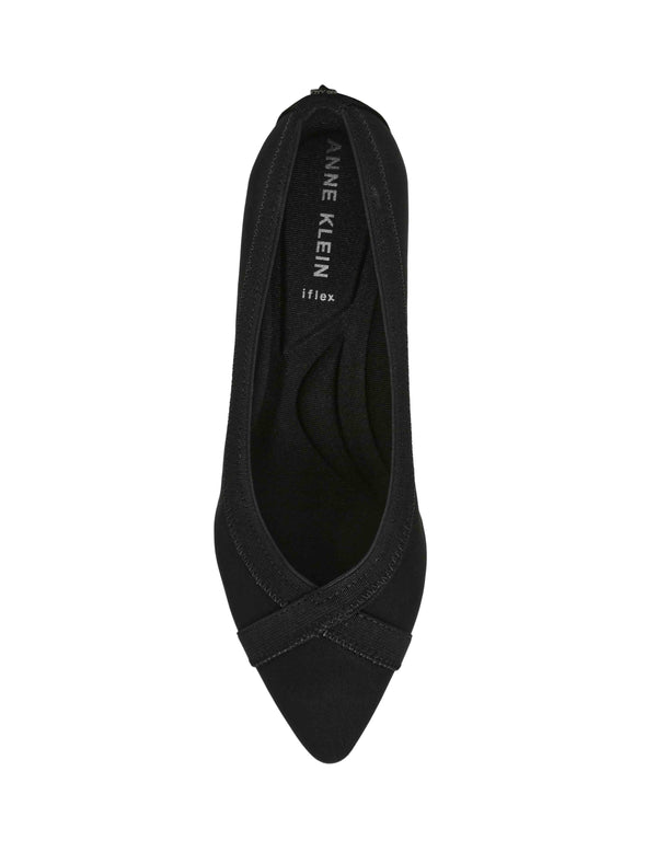Anne Klein Odiera Comfort Flat Black Stretch