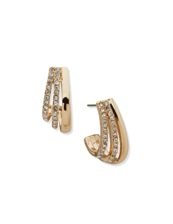 anne klein Pe 25Mm 3 Way Hoop-Gld/Cry