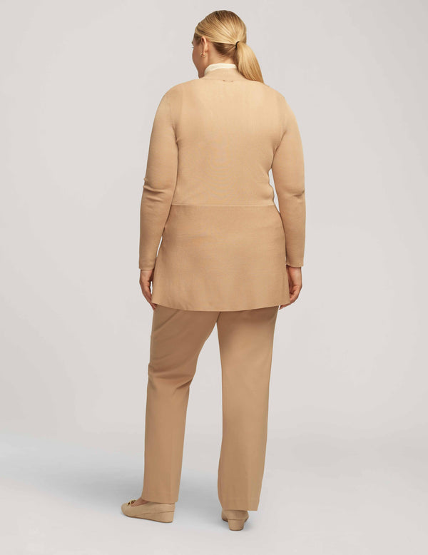 Anne Klein Plus Size Monterey Cardigan Latte
