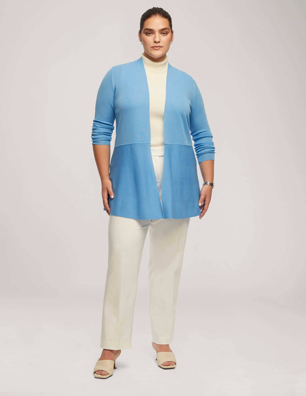anne klein Plus Size Monterey Cardigan Shore Blue