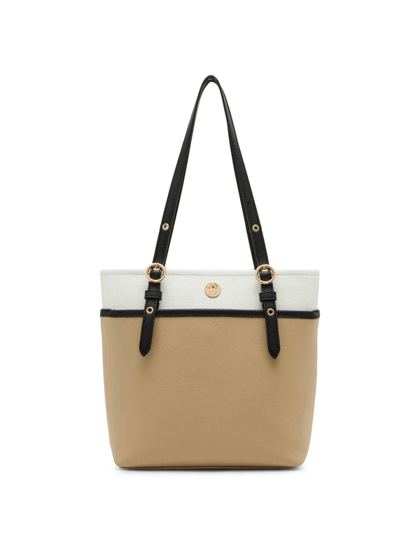 anne klein Pocket Tote Anne White- Sesame- Black