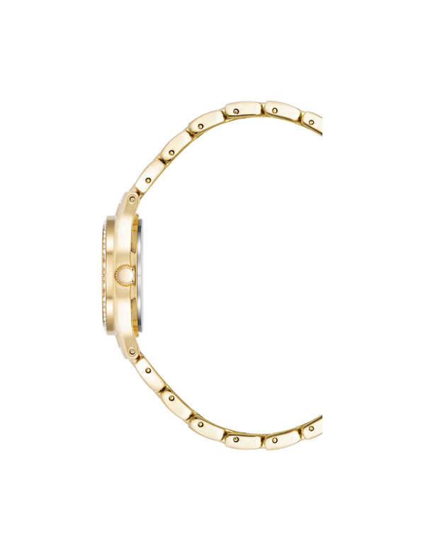 Anne Klein Premium Crystal Bezel Watch Gold-Tone