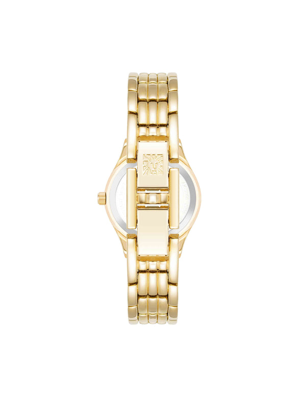 Anne Klein Premium Crystal Bezel Watch Gold-Tone