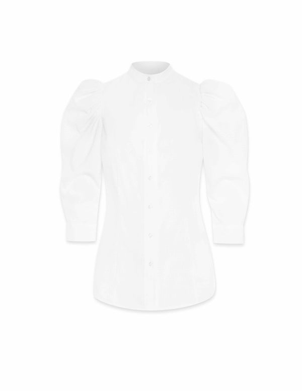 anne klein Puff Sleeve Button Down- Sale White
