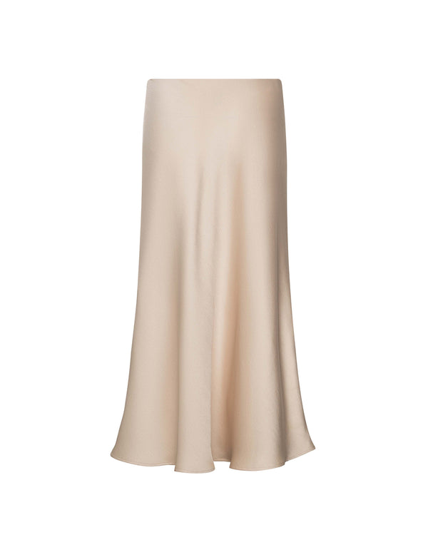 Anne Klein Pull On Bias Flared Skirt Lt Parchment