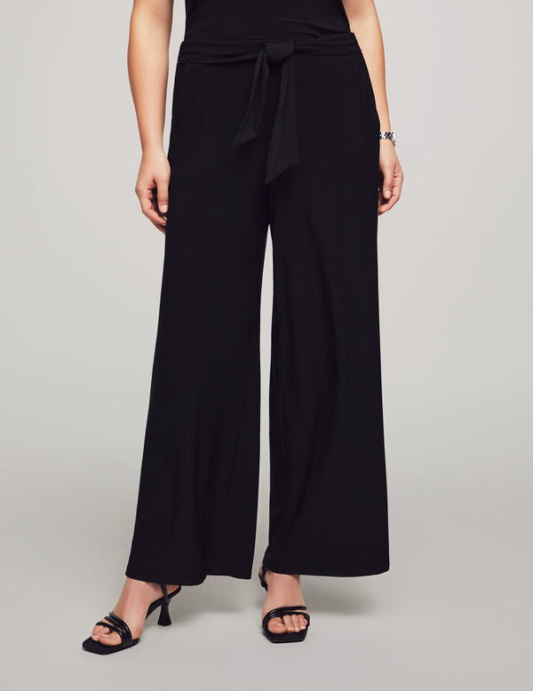 Anne Klein Pull On Wide Leg Pant- Sale Anne Black