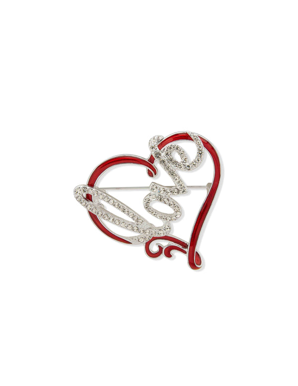 anne klein Red Heart Pin