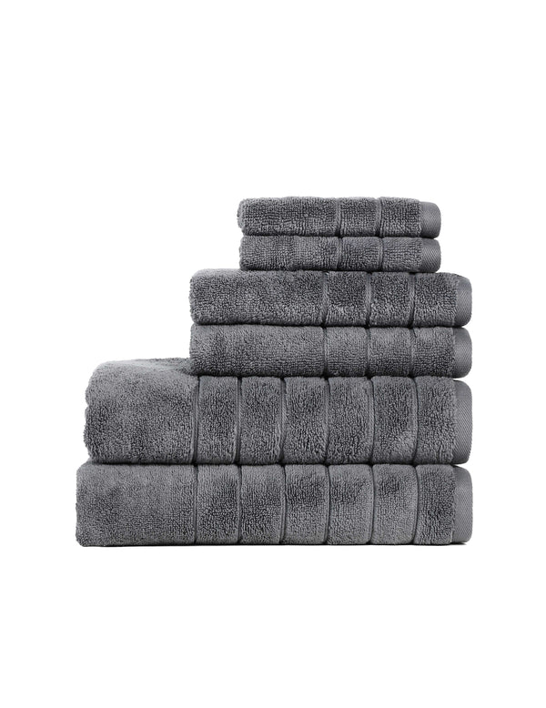 Anne Klein Reverie 6 Piece Towel Set Grey