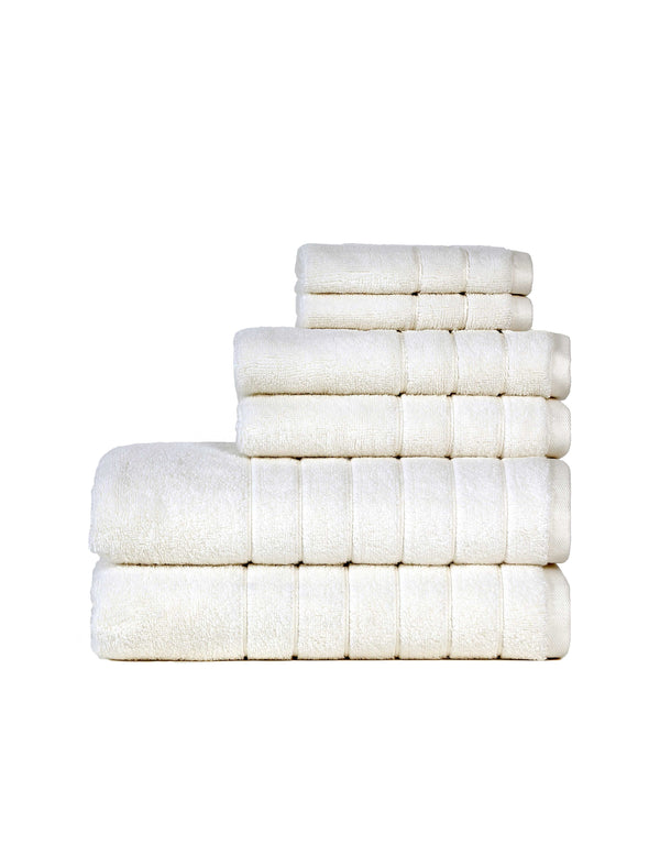 Anne Klein Reverie 6 Piece Towel Set White