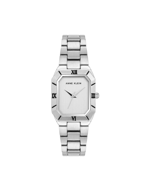 anne klein Roman Numeral Bezel Watch Silver-Tone