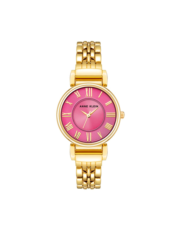 Anne Klein Roman Numeral Dial Watch Gold-tone/Pink