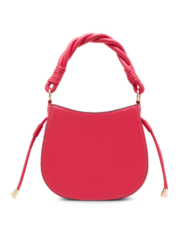 Anne Klein Rope Handle Hobo Crossbody Hot Fuchsia