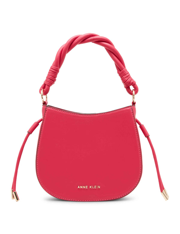 anne klein Rope Handle Hobo Crossbody Hot Fuchsia