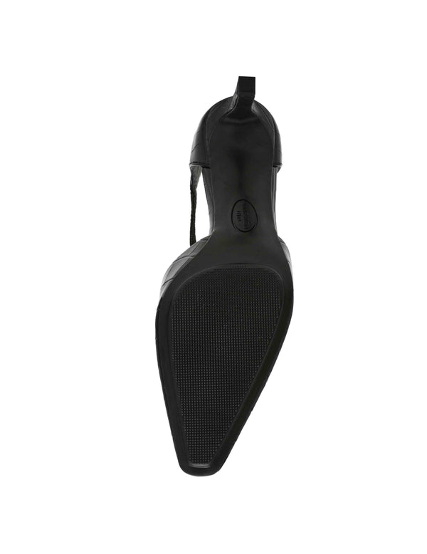 Anne Klein Rosalind Heel Black Croc