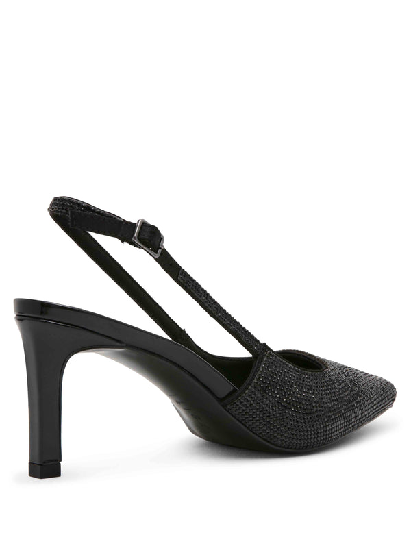 Anne Klein Rosel Crystal Dress Pump Black Crystal