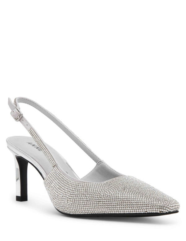 anne klein Rosel Crystal Dress Pump Silver Crystal