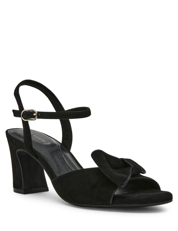 anne klein Rosy Dress Sandal Black Microsuede