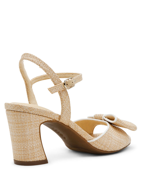Anne Klein Rosy Dress Sandal Natural Raffia