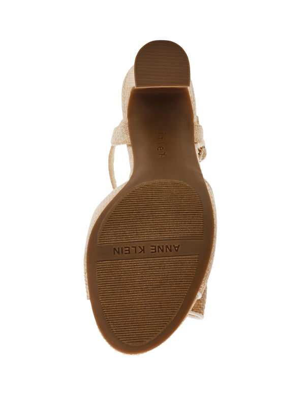 Anne Klein Rosy Dress Sandal Natural Raffia