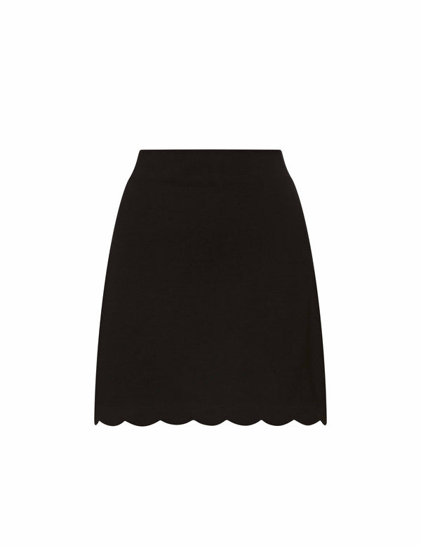 anne klein Scallop Trim Skirt- Sale Anne Black