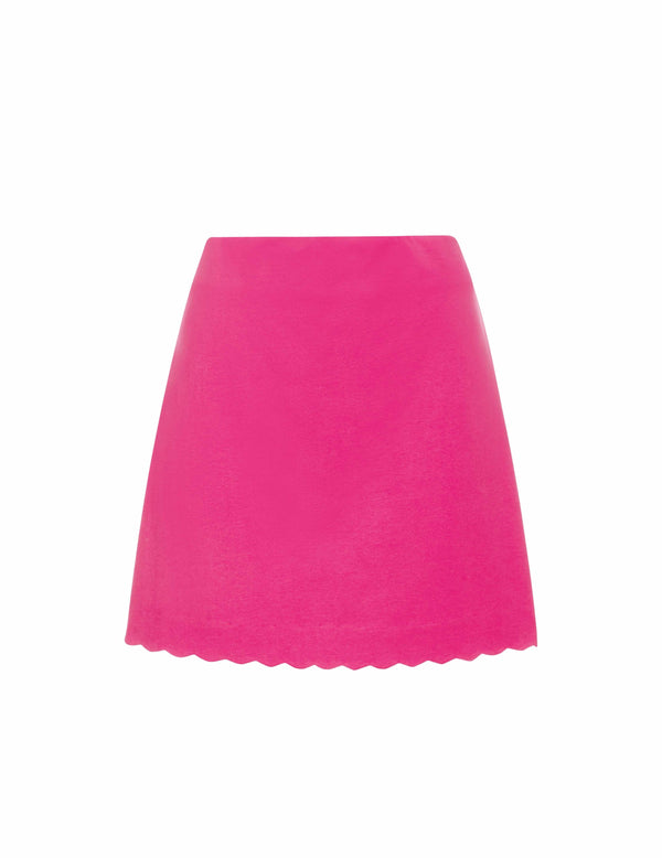 Anne Klein Scallop Trim Skirt- Sale Pink Pansy