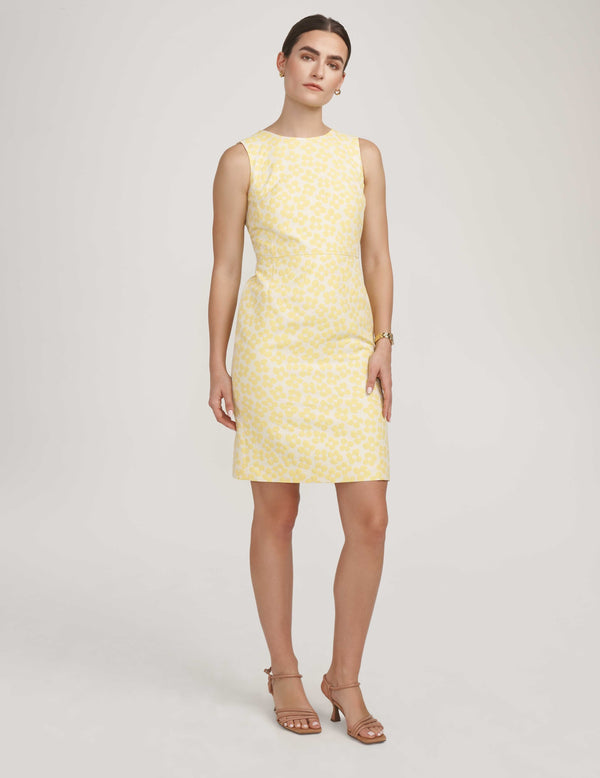 Anne Klein Sheath Dress- Sale Bright Daffodil Combo