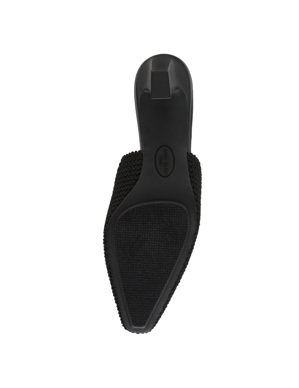 Anne Klein Sianna Dress Mule Black Knit