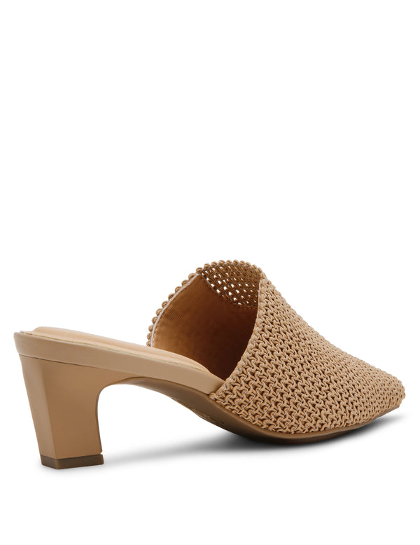 Anne Klein Sianna Dress Mule Tan Knit