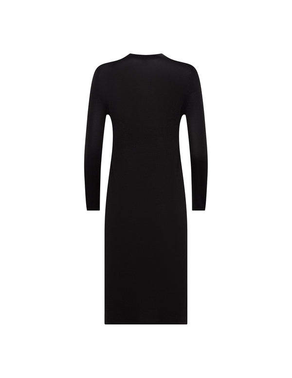 Anne Klein Side Slit Long Cardigan Anne Black