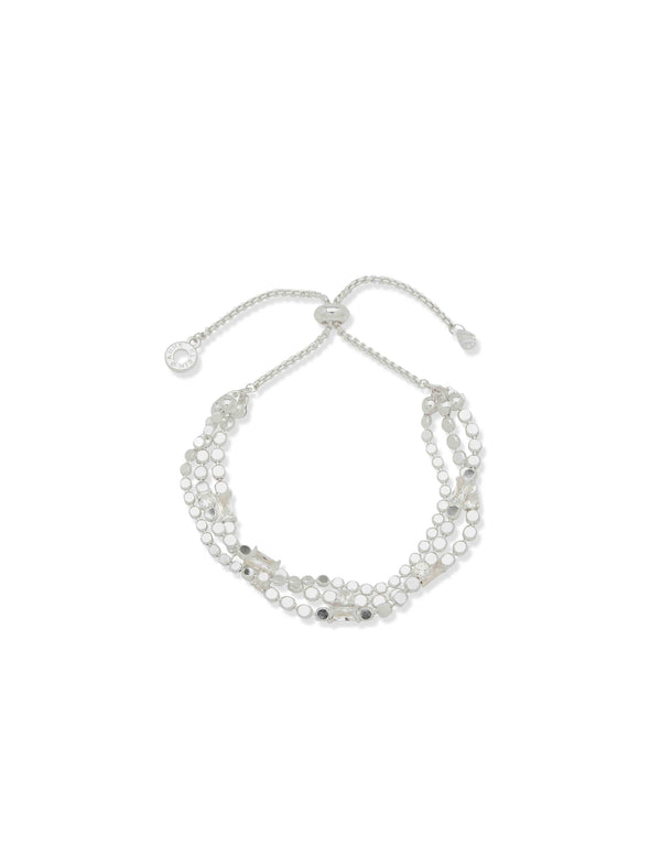 anne klein Silver Flat Chain and Slider Bracelet