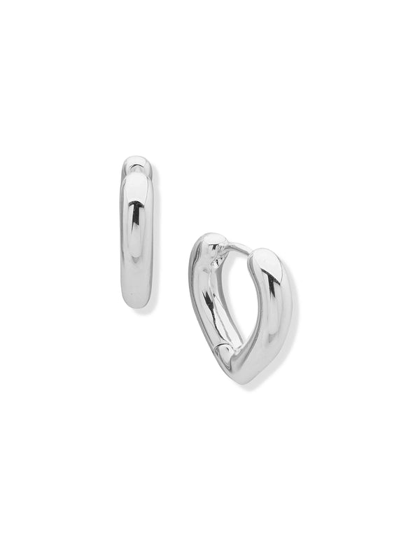 anne klein Silver Teardrop Huggie Earring