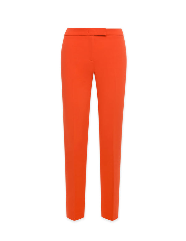 Anne Klein Slim Leg Cotton Bowie Pant- Sale Poppy