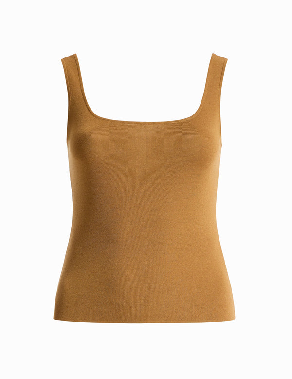 anne klein Square Neck Sweater Tank Copper Sun