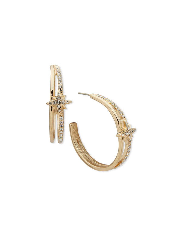 anne klein Star Motif Hoop Earring