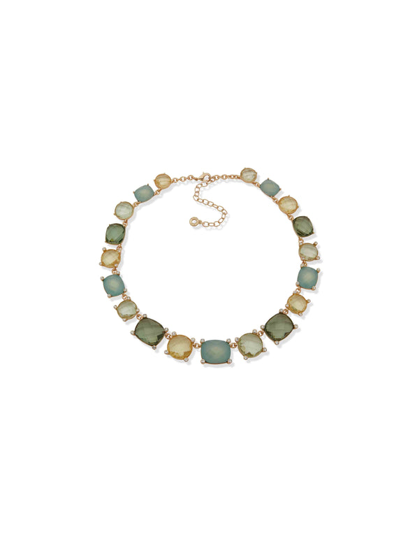 anne klein Stone Cluster Necklace