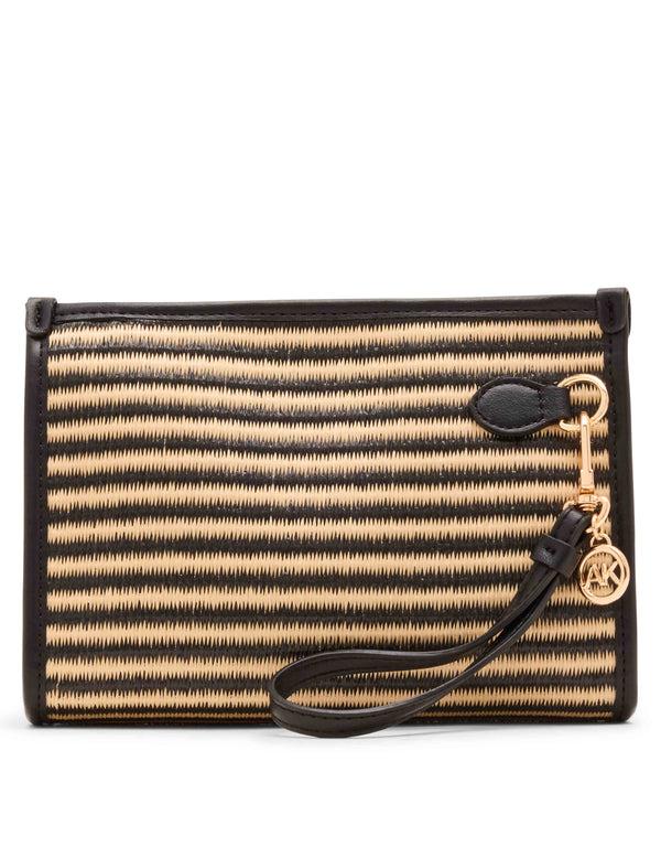 anne klein Stripe Straw Wristlet