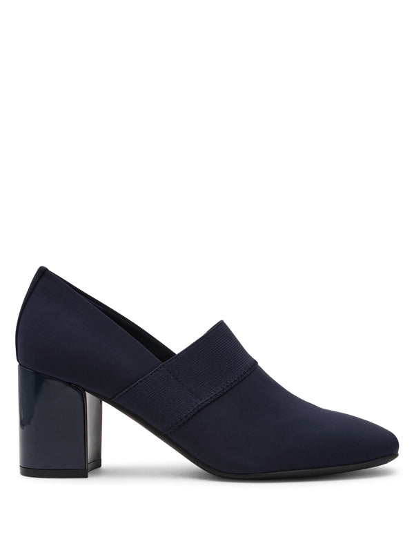 Anne Klein Thomaston Heel Navy Stretch