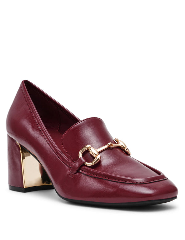 Anne Klein Tobi Loafer Heel Bordeaux