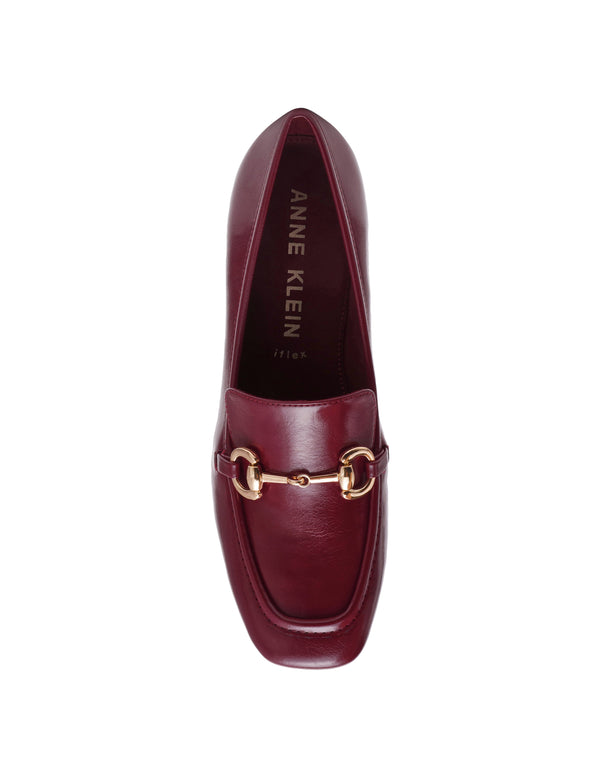Anne Klein Tobi Loafer Heel Bordeaux